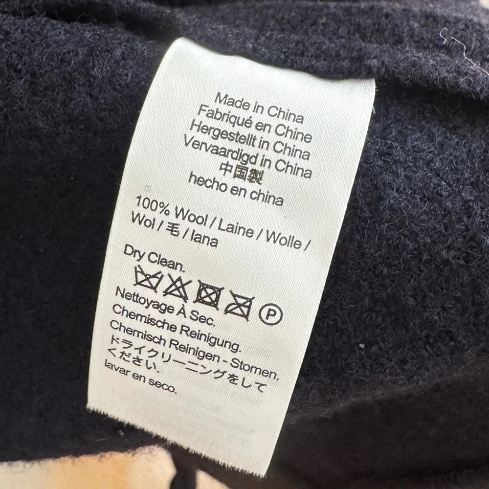 J. Crew Navy Blue Italian Boiled 100% Wool Wrap Blazer Jacket Size 8‎